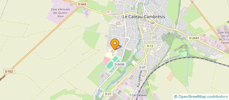 localisation de l'entreprise FOYER SOCIO-EDUCATIF DU COLLEGE JEAN ROSTAND DU CATEAU  LE CATEAU-CAMBRESIS