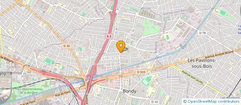 localisation de l'entreprise FOYER SOCIO-EDUCATIF DU COLLEGE JEAN ZAY  BONDY