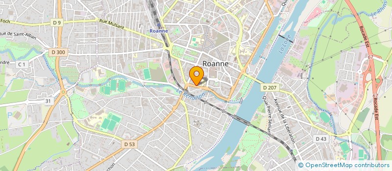 localisation de l'entreprise FOYER SOCIO-EDUCATIF DU COLLEGE JULES FERRY  ROANNE