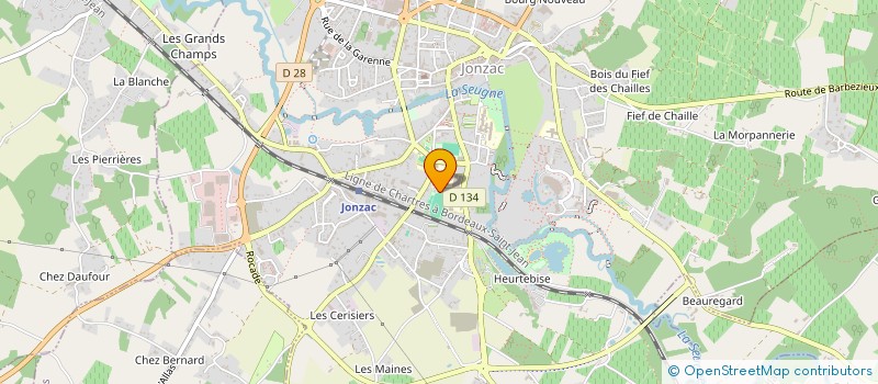 localisation de l'entreprise FOYER SOCIO-EDUCATIF DU COLLEGE LEOPOLD DUSSAIGNE DE JONZAC  JONZAC