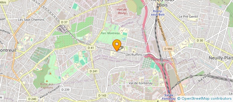 localisation de l'entreprise FOYER SOCIO-EDUCATIF DU COLLEGE MAI ET GEORGES POLITZER - FSE MGP  MONTREUIL
