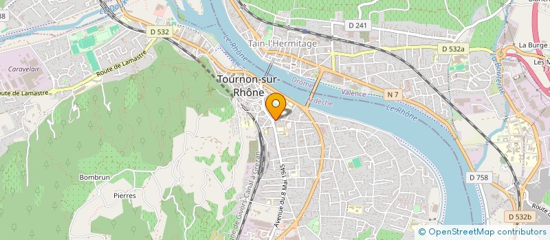 localisation de l'entreprise FOYER SOCIO EDUCATIF DU COLLEGE MARIE CURIE à TOURNON-SUR-RHONE