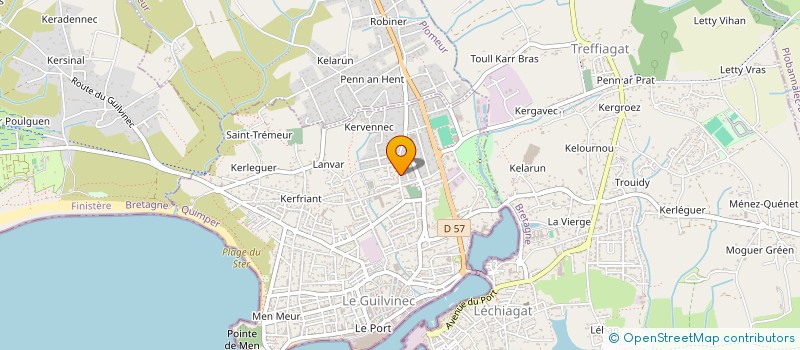 localisation de l'entreprise FOYER SOCIO-EDUCATIF DU COLLEGE PAUL-LANGEVIN LE GUILVINEC  GUILVINEC