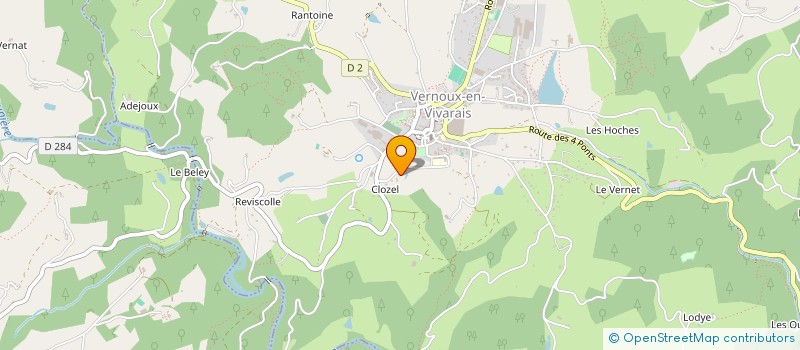 localisation de l'entreprise FOYER SOCIO EDUCATIF DU COLLEGE PIERRE DELARBRE  VERNOUX-EN-VIVARAIS