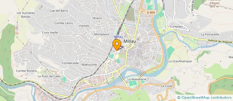 localisation de l'entreprise FOYER SOCIO-EDUCATIF DU COLLEGE PUBLIC MARCEL AYMARD DE MILLAU  MILLAU