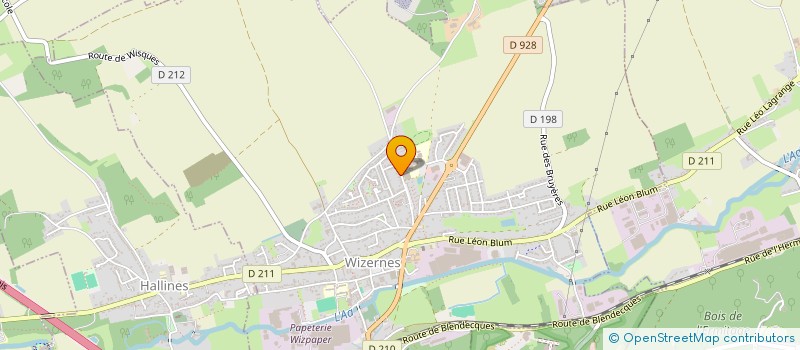 localisation de l'entreprise FOYER SOCIO-EDUCATIF DU COLLEGE RENE CASSIN DE WIZERNES  WIZERNES