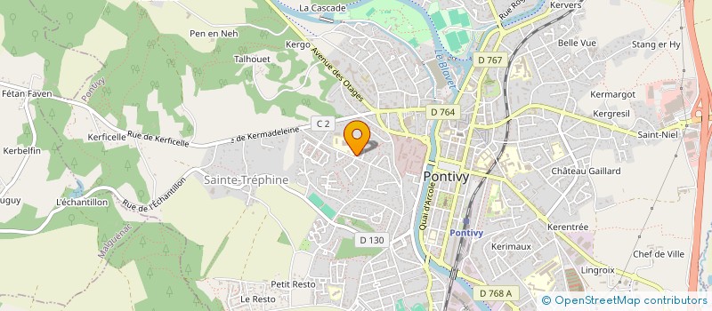 localisation de l'entreprise FOYER SOCIO-EDUCATIF DU COLLEGE ROMAIN ROLLAND  PONTIVY