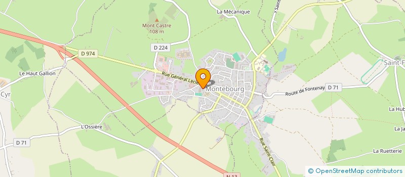 localisation de l'entreprise FOYER SOCIO-EDUCATIF DU COLLEGE TIPHAIGNE DE LA ROCHE  MONTEBOURG