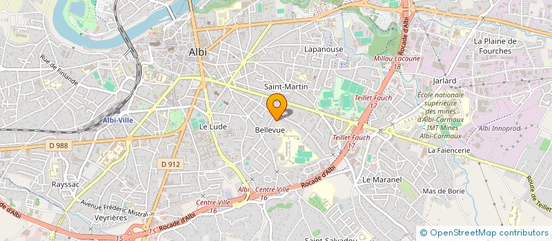 localisation de l'entreprise FOYER SOCIO EDUCATIF DU LYCEE BELLEVUE à ALBI