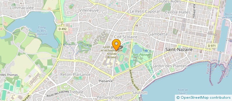 localisation de l'entreprise FOYER SOCIO-EDUCATIF DU LYCEE PROFESSIONNEL BROSSAUD-BLANCHO  SAINT-NAZAIRE