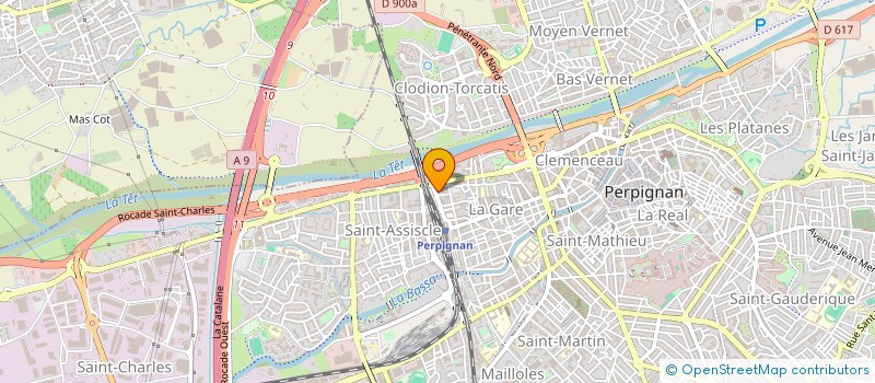 localisation de l'entreprise FOYER SOCIO-EDUCATIF ET SPORTIF DU CENTRE DE FORMATION D'APPRENTIS INTERPROFESSIONNEL DE LA CHAMBRE DES METIERS ET DE L'  PERPIGNAN