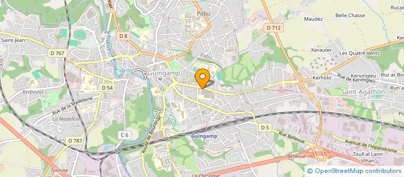 localisation de l'entreprise FOYER SOCIO-EDUCATIF (F.S.E.) DU COLLEGE JACQUES PREVERT GUINGAMP  GUINGAMP