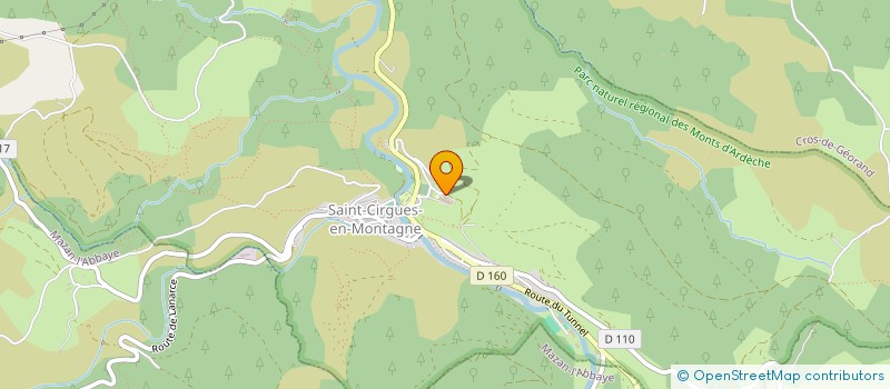 localisation de l'entreprise FOYER SOCIO-EDUCATIF (FSE) DU COLLEGE DE LA MONTAGNE ARDECHOISE  SAINT-CIRGUES-EN-MONTAGNE