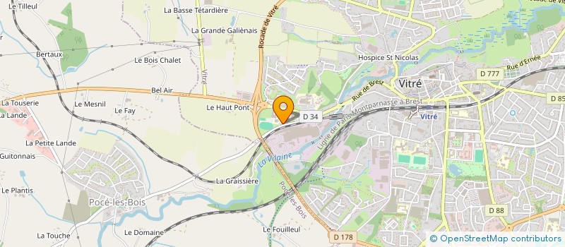 localisation de l'entreprise FOYER SOCIO EDUCATIF 'LA CHAMPAGNE'  VITRE