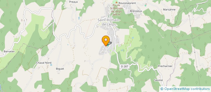 localisation de l'entreprise FP ENERGIES  SAINT-ROMAIN-DE-LERPS