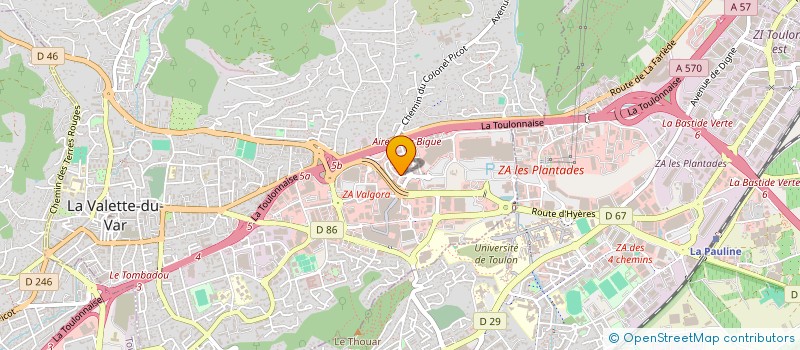 localisation de l'entreprise FP FREJUS  LA VALETTE DU VAR