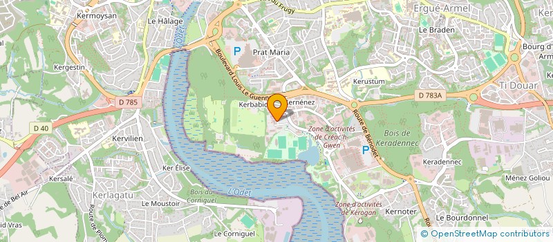 localisation de l'entreprise FP INVEST à QUIMPER