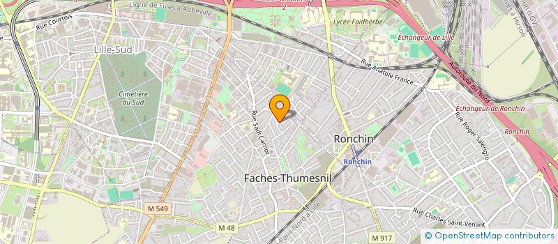 localisation de l'entreprise FP  MENUISERIE  FACHES-THUMESNIL