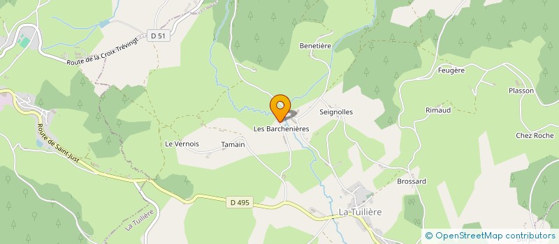 localisation de l'entreprise FP PONSON à LA TUILIERE