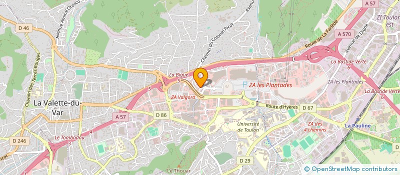 localisation de l'entreprise FP SAINT-RAPHAEL à LA VALETTE DU VAR