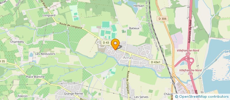 localisation de l'entreprise FPJ IMMOBILIER  ARNAS