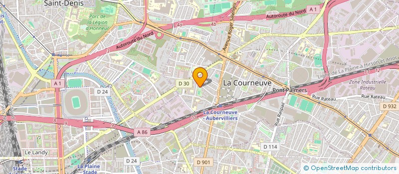 localisation de l'entreprise FPM TRANSPORTS à LA COURNEUVE