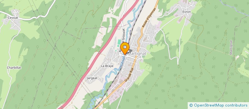localisation de l'entreprise FPMV OUTILLAGES à MARTIGNAT