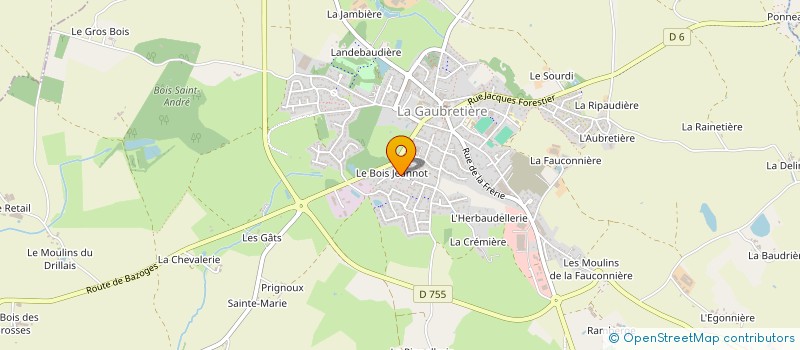 localisation de l'entreprise FPS - FONTENIT POMPAGE SERVICE  GAUBRETIERE (LA)