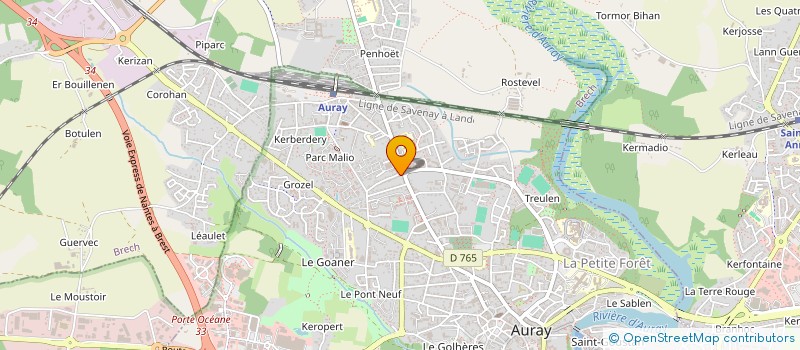 localisation de l'entreprise FPSV SERVICE à AURAY
