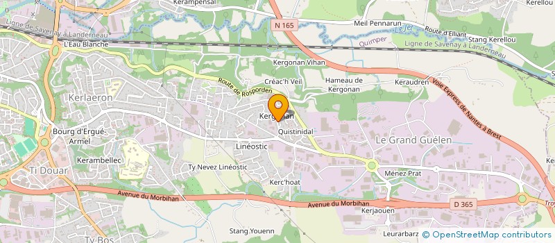 localisation de l'entreprise FR PROD'  QUIMPER