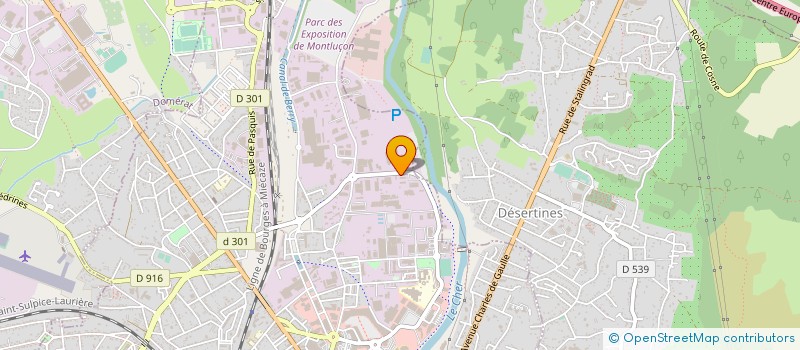 localisation de l'entreprise FRABEL  MONTLUCON