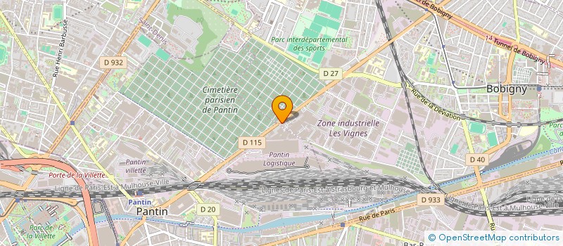 localisation de l'entreprise FRACAM INTER à BOBIGNY