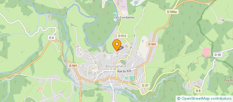 localisation de l'entreprise FRACASSO TP à BOURGANEUF