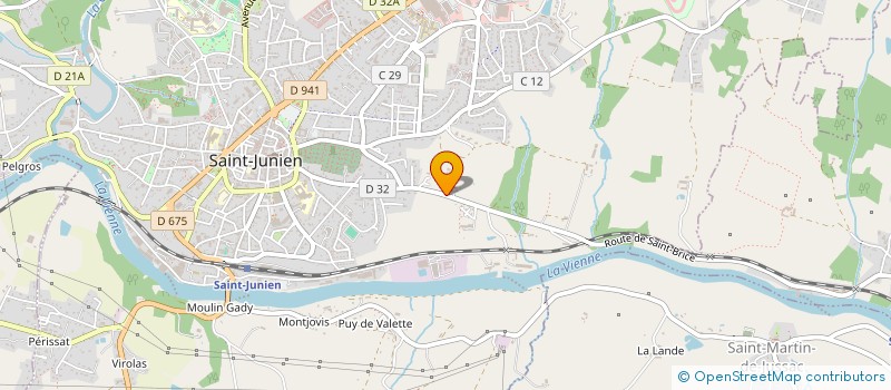 localisation de l'entreprise FRADER à SAINT JUNIEN