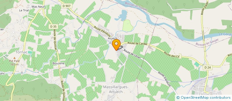 localisation de l'entreprise FRADEX à MASSILLARGUES-ATTUECH