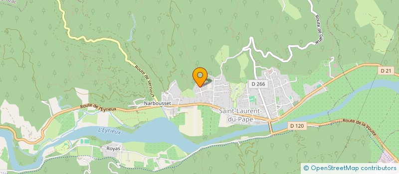 localisation de l'entreprise FRADIER à SAINT-LAURENT-DU-PAPE