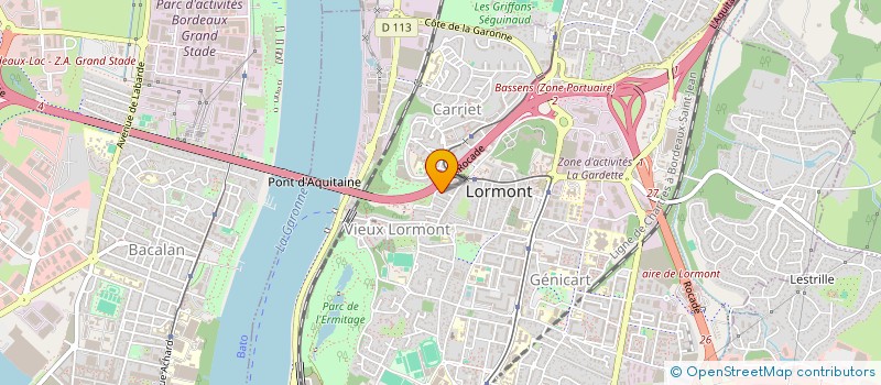 localisation de l'entreprise FRADIN à LORMONT