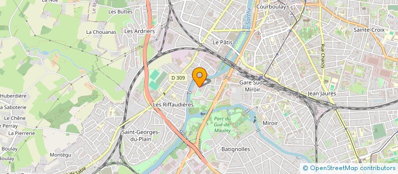 localisation de l'entreprise FRADIN ELECTRICITE à LE MANS