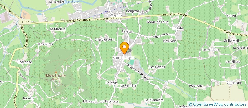 localisation de l'entreprise FRADIN XAVIER ELECTRICITE  SAINT-LAGER