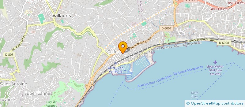localisation de l'entreprise FRADOR à VALLAURIS