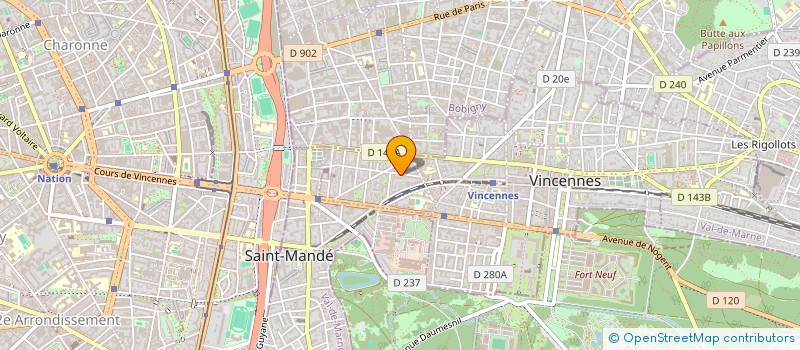 localisation de l'entreprise FRAGER BERNA à VINCENNES