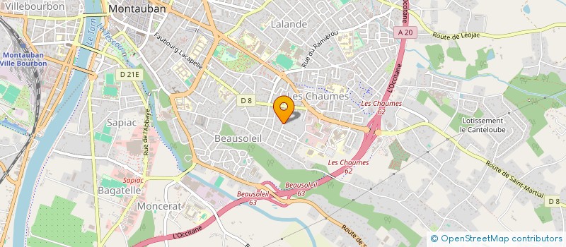 localisation de l'entreprise FRAGNEAU  MONTAUBAN