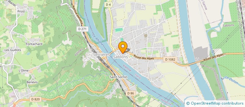 localisation de l'entreprise FRAGNOUD  SABLONS