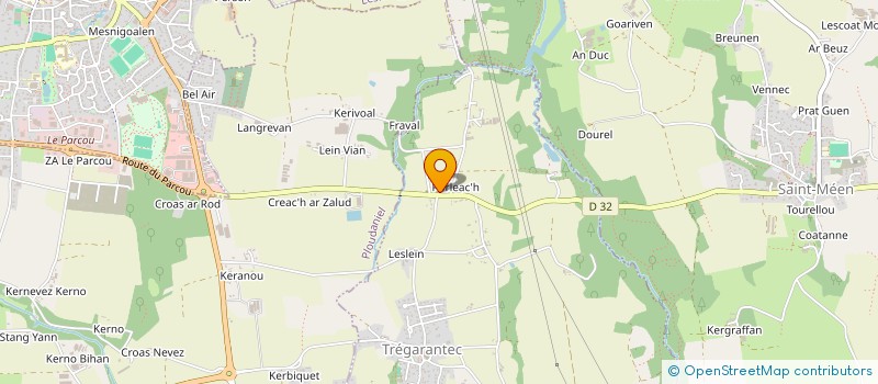 localisation de l'entreprise FRAGUEN  TREGARANTEC