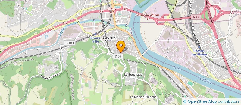 localisation de l'entreprise FRAICHEUR MEDITERRANEE  GIVORS