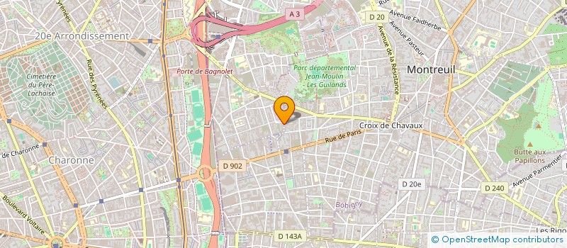 localisation de l'entreprise FRAIS ANNEXES  BAGNOLET