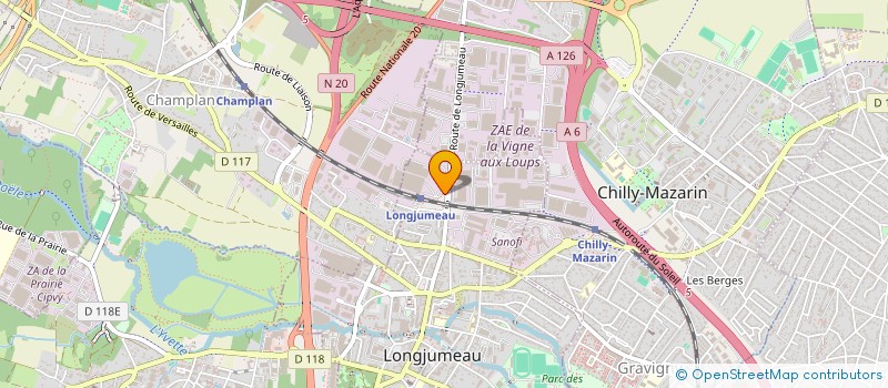 localisation de l'entreprise FRAIS CODEC à LONGJUMEAU