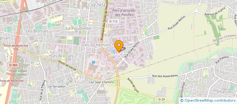 localisation de l'entreprise FRAISA à DECINES-CHARPIEU