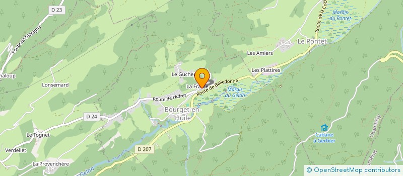 localisation de l'entreprise FRAISE MELBA à ARVILLARD