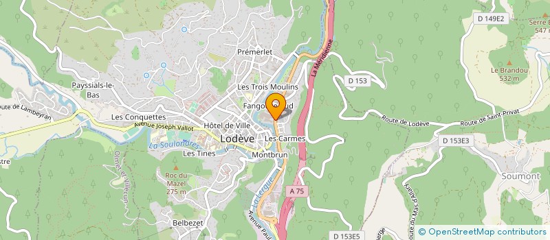 localisation de l'entreprise FRAISSE INDUSTRIE à LODEVE